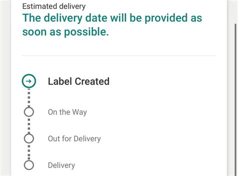 Instead the next day the site says the package status is The delivery date will be provided as soon as possible. . Ups delivery date will be provided as soon as possible